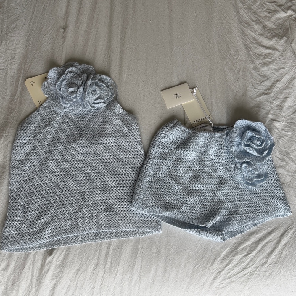 Peppermayo Light Blue Crochet Tank Top and shorts set - Picture 5 of 5